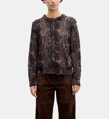 Gilet imprimé python en laine - ROSA Gerard Darel