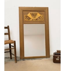 Grand miroir Art Déco en bois Georges N°1316- Produit chiné Debongout