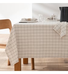 Nappe carreaux tissé teint coton/lin Tissala La Redoute Interieurs