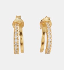 Petites boucles d'oreilles zircon et argent garanti 925 doré à l'or fin Balaboosté