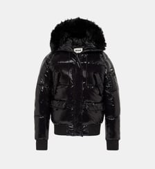 Blouson shiny à capuche Schott