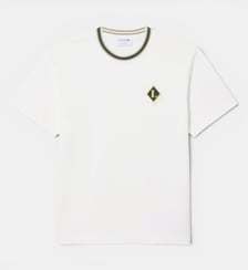T-shirt fabriqué en France rayures badge Lacoste