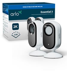 Caméra de surveillance Essential 3 2K - 2 caméras Arlo