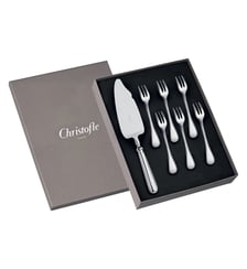 Coffret 6 fourchettes à gâteaux et 1 pelle coupante en métal argenté - ALBI Christofle
