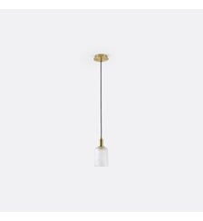 Suspension laiton et verre strié Ø10,9 cm La Redoute Interieurs