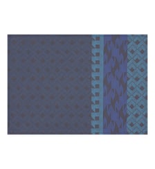 Set de table enduit Caractère Enduit 100% coton-Bleu foncé-48 x 36 cm Le Jacquard Francais