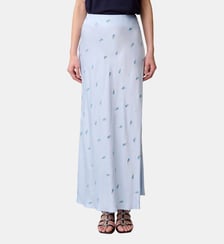 Jupe satinée fleurs Claudie Pierlot