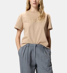 T-shirt à broderie pinko distressed Pinko