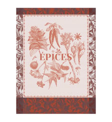 Torchon Épices & Aromates 100% coton Le Jacquard Francais