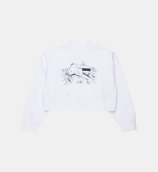 Sweat-shirt à col rond avec imprimé graphique MM6 Maison Margiela
