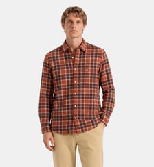 Chemise manches longues coton carreaux Serge Blanco