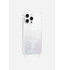 Coque de téléphone magsafe paillettes argent avec anneaux pour iPhone 16 Pro Max La Coque Française