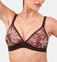 Soutien-gorge triangle sans armatures Nufit Garden motif floral Maison Lejaby