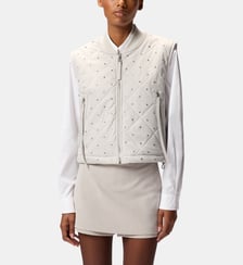 Gilet matelassé et clouté avec strass Pinko