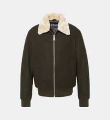 Blouson pilote en laine mélangée Schott