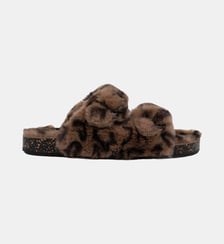 Chaussons Mules ouvertes amorti talon, confort à la marche Isotoner