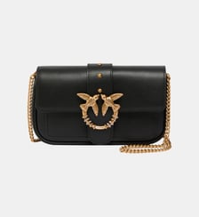 Petit sac porté épaule love bag pocket en cuir avec boucle bijou Pinko