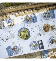 Nappe unie brodée en lin, 170 gr/m², EOLE Alexandre Turpault