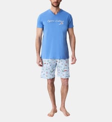 Pyjashort en jersey de coton léger - Noël en altitude Arthur