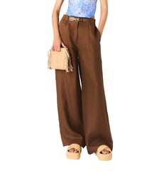 Pantalon en lin mélangé Maje