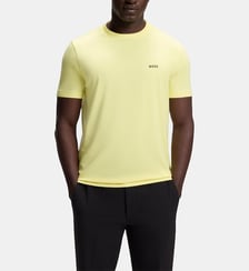 T-shirt droit signature en coton stretch  BOSS