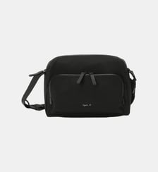 sac bandoulière en nylon noir Agnès b.