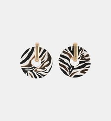 Boucles d'oreilles rondes Balagane imprimé zèbre Balaboosté