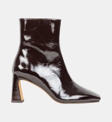 Bottines à Talons Hazel Cuir Verni Froissé Bobbies