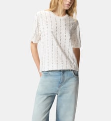 T-shirt à rayures bijoux Pinko