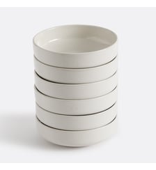Lot de 6 assiettes creuses en grès moucheté La Redoute Interieurs