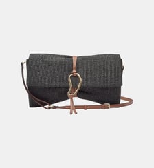 Pochette en texture raphia Adolfo Dominguez