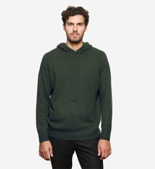 Pull à capuche en laine et cachemire KAKI Atelier Privé