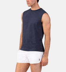 T-shirt sans manches en filet de coton Ron Dorff