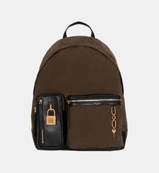 Sac à dos Pulse en cuir de veau et nylon Balmain