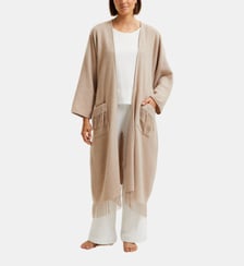 Poncho long  en laine polyamide Laurence Tavernier