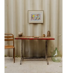Table à manger en métal Karla N°1193- Produit chiné Debongout
