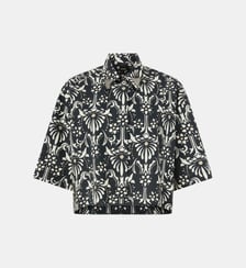 Chemise cropped imprimée avec détails métalliques Pinko