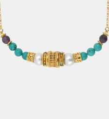 Collier chaîne ajustable   doré à l'or fin - Tiki Satellite