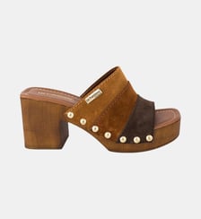 Mules à talons en cuir en forme de sabot POLINA Les Tropeziennes par M. Belarbi
