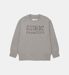 Sweat-shirt à col rond avec logo MM6 Maison Margiela