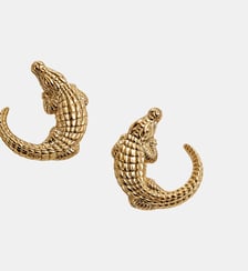 925 boucles d’oreilles en argent dorées 18K en forme de crocodile Aristocrazy