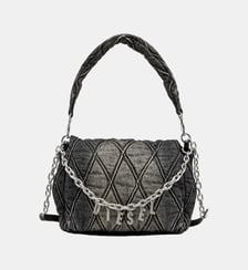 Charm-D M-Sac à bandoulière en denim matelassé Diesel