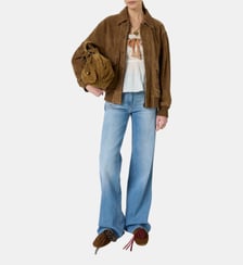 Blouson en cuir velours - TACHA Gerard Darel