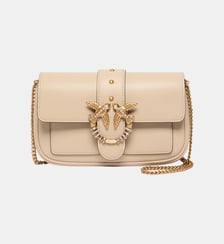 Petit sac porté épaule love bag pocket en cuir avec boucle bijou Pinko
