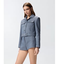 Blouson cropped avec surpiqûres Pinko