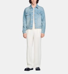 Blouson en denim Square Cross Sandro