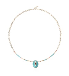 Collier chaîne avec perles et pendentif KETAL Hipanema