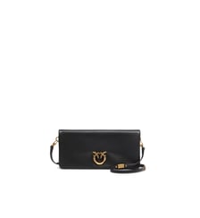Pochette à bandoulière moyenne love bag click soft horizontal en cuir Pinko