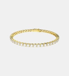 Bracelet Tennis Matrix, Doré à l’or 18 carats (750/1000) Swarovski
