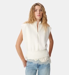 Pull sans manches tricot col camionneur Ikks